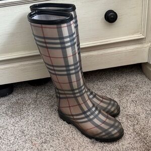 Burberry Plaid Rain Boots